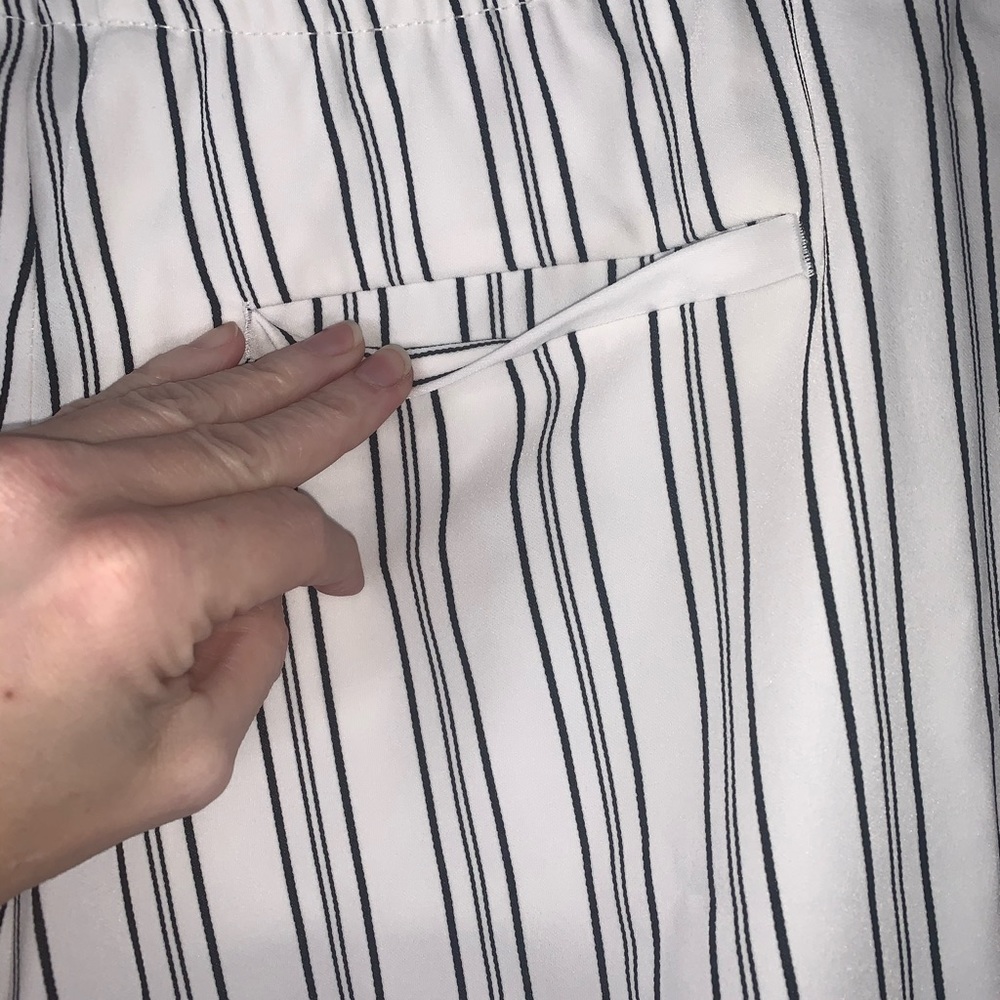 Lauren Ralph Lauren striped Straight leg drawstring straight leg pants size M - Picture 5 of 8